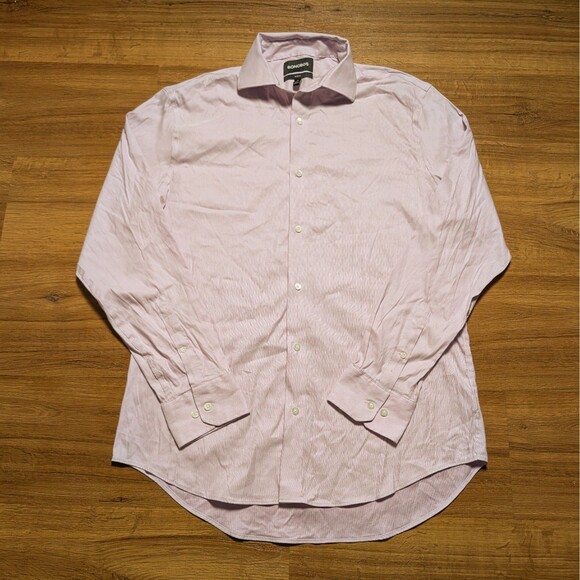 Bonobos Dress Shirt Men 17-36 Slim Fit Purple Cotton Formal Button Front - Picture 1 of 9